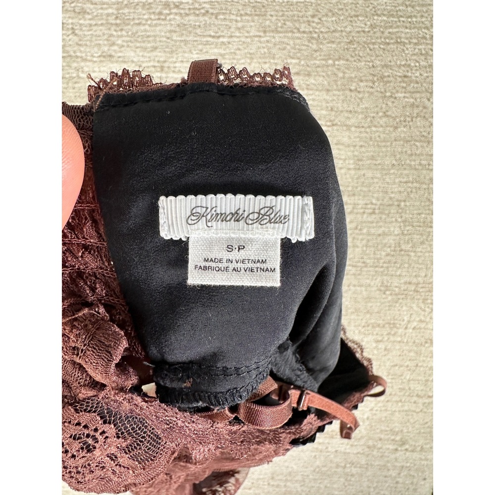 Kimchi Blue Brown Lace Mini Dress Coquette Bows Keyhole OB2163152 Womens Small - Picture 6 of 10